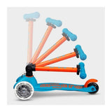 Patinete mini-micro deluxe plegable neon led azul-naranja 2