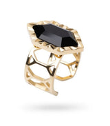 Anillo ajustable gleam piedra negro anartxy 2