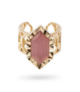 Anillo ajustable gleam piedra rosa anartxy 1
