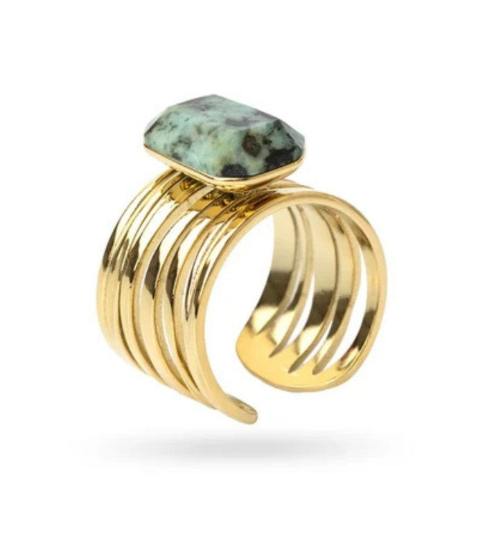 Anillo ajustable spirit mineral verde anartxy 2