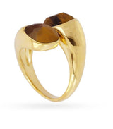 Anillo doble piedra natural marron anartxy 1