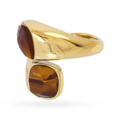Anillo doble piedra natural marron anartxy 2