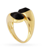 Anillo doble piedra natural negro anartxy 1