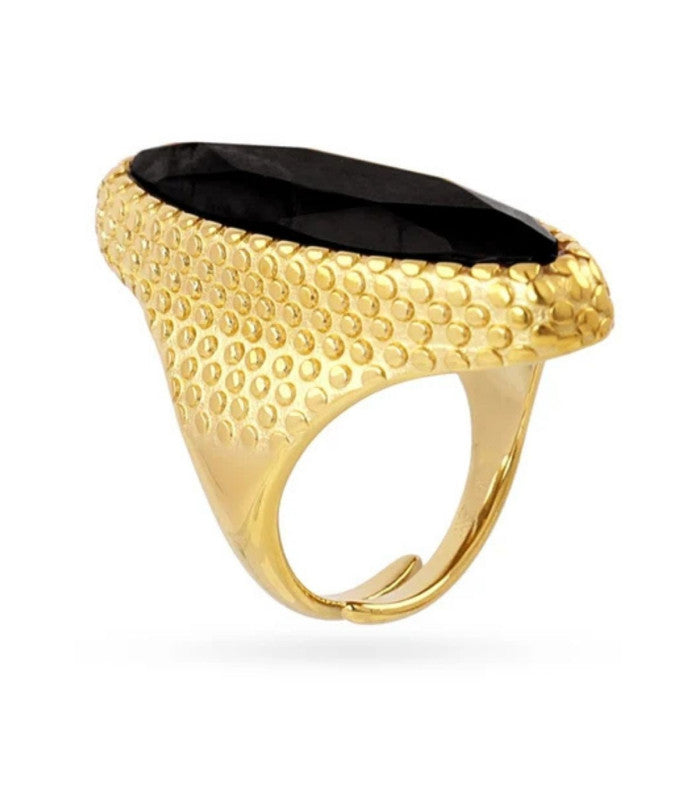 Anillo sello piedra marquesa negro anartxy 1