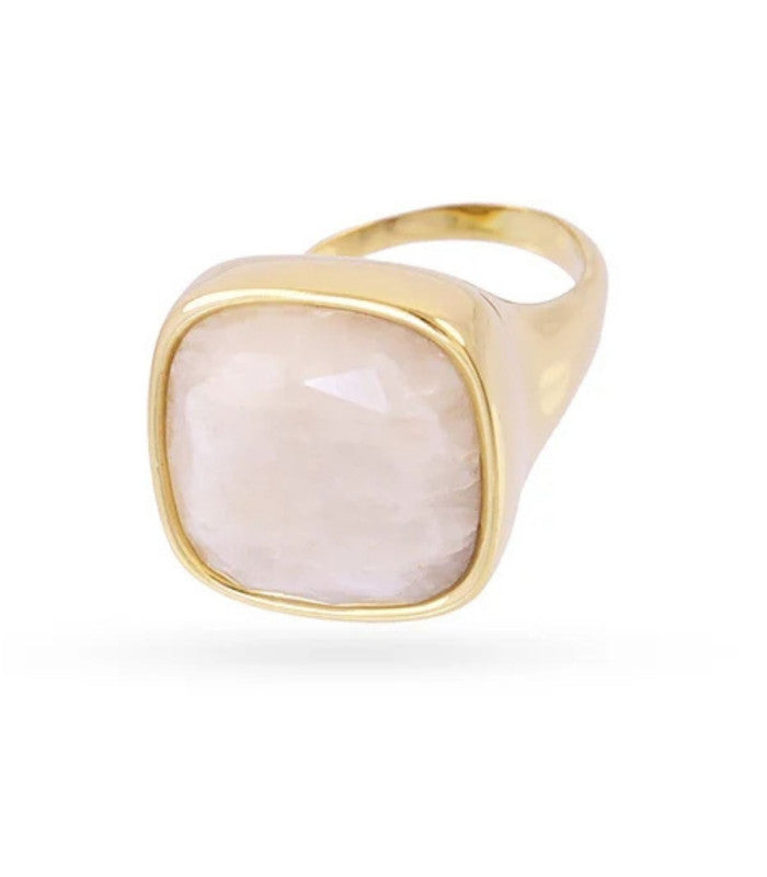 Anillo spirit sello piedra cuadrada beige anartxy 2