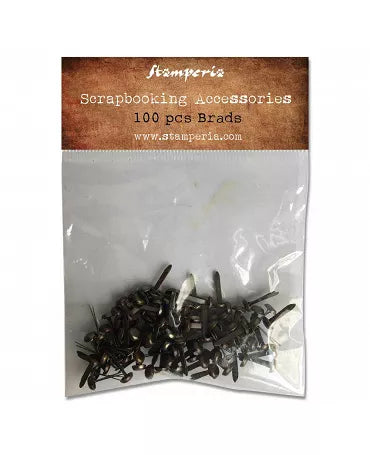 Brads STAMPERIA Oro Viejo 0.5cm de diametro 1cm largo 100pc 1