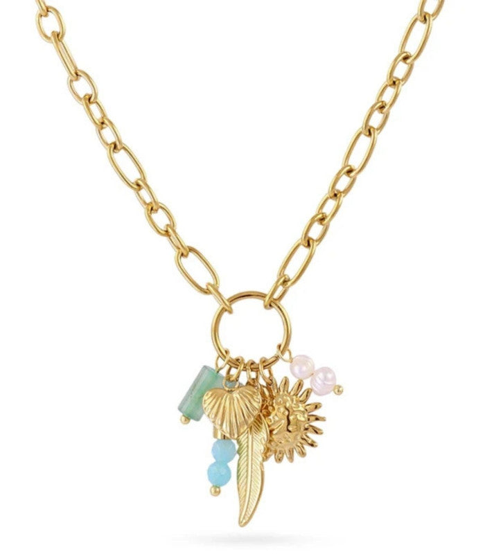 Collar astros cadena sol verde anartxy 1