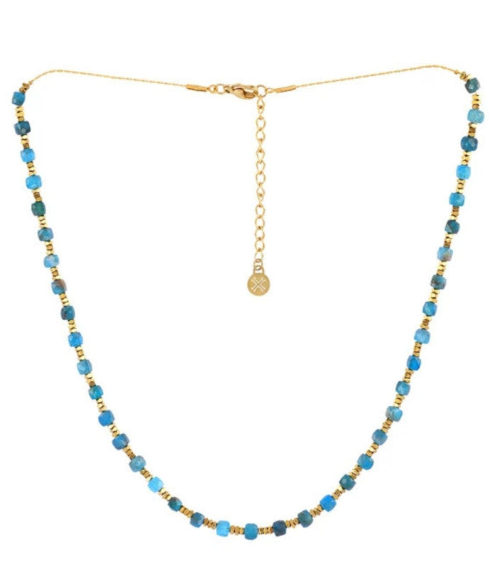 Collar extensible piedras facetadas turquesa anartxy 1