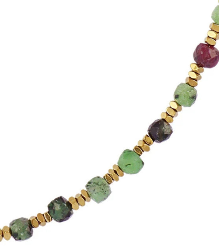 Collar extensible piedras facetadas verde anartxy 2