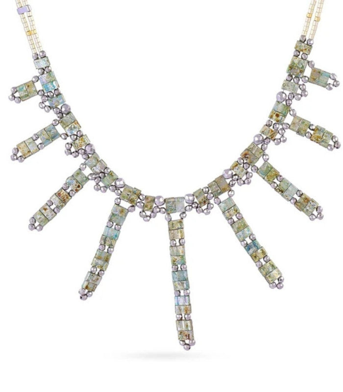 Collar miyuki cascada multicolor turquesa anartxy 1