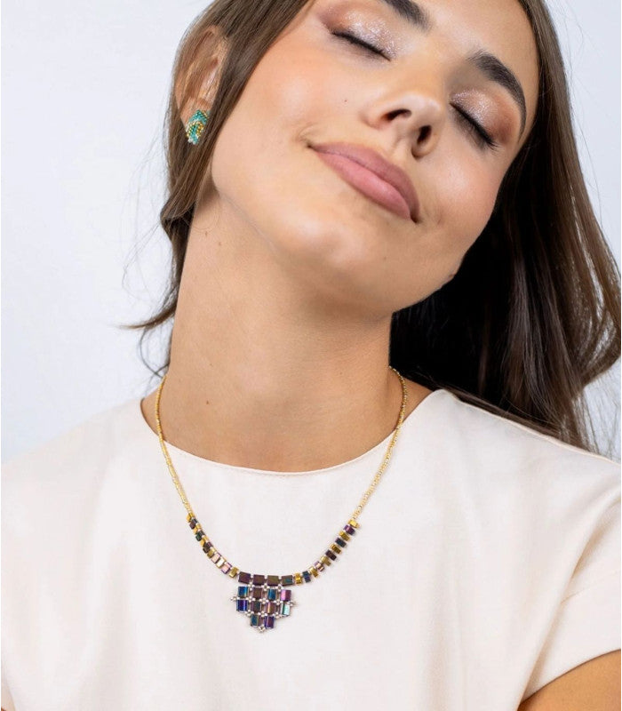 Collar miyuki mosaic turquesa anartxy 2