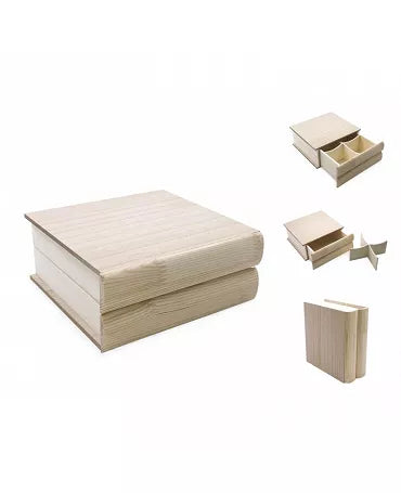 Madera CAJA LIBRO 18.5X18.5X8cm 1