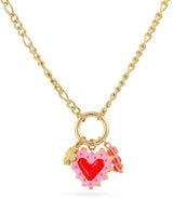 Collar trencadis cadena corazon rosa anartxy 1