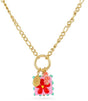 Collar trencadis cadena sello flor roja anartxy 1