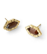 Pendientes glean boton piedra cafe anartxy 2