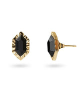 Pendientes glean boton piedra negro anartxy 1