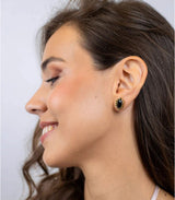 Pendientes glean boton piedra negro anartxy 2