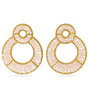 Pendientes largos solea flecos cristal beige anartxy 1