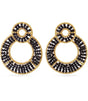 Pendientes largos solea flecos cristal negro anartxy 1