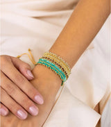 Pulsera ajustable miyuki banda dorado anartxy 1