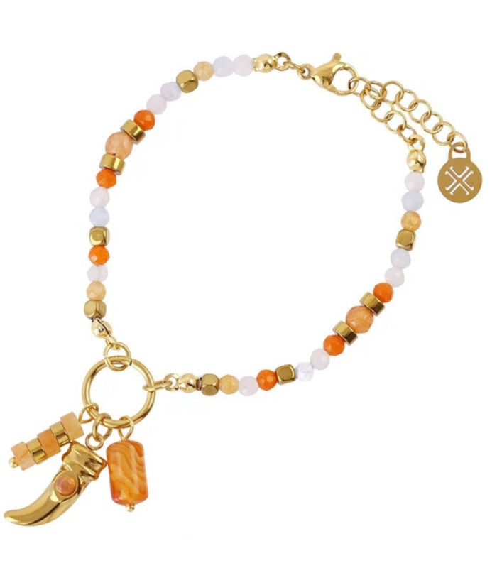 Pulsera astros multicolor cuerno naranja anartxy 1
