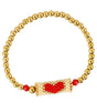 Pulsera elastica miyuki corazon beige anartxy 1