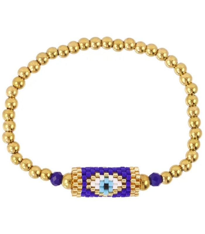 Pulsera elastica miyuki ojo azul anartxy 1