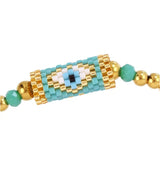 Pulsera elastica miyuki ojo turquesa anartxy 2