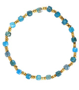 Pulsera elastica piedras facetadas turquesa anartxy 1