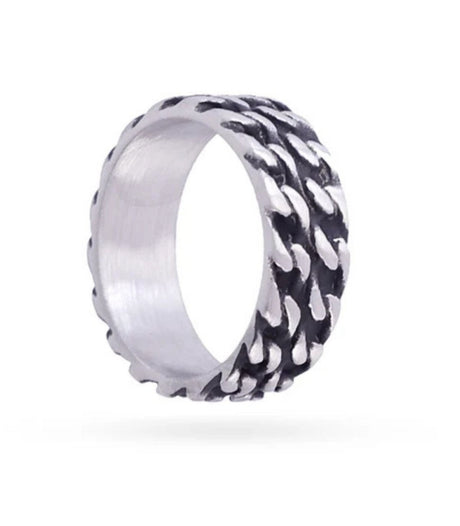 Anillo eslabones hombre plateado anartxy 1
