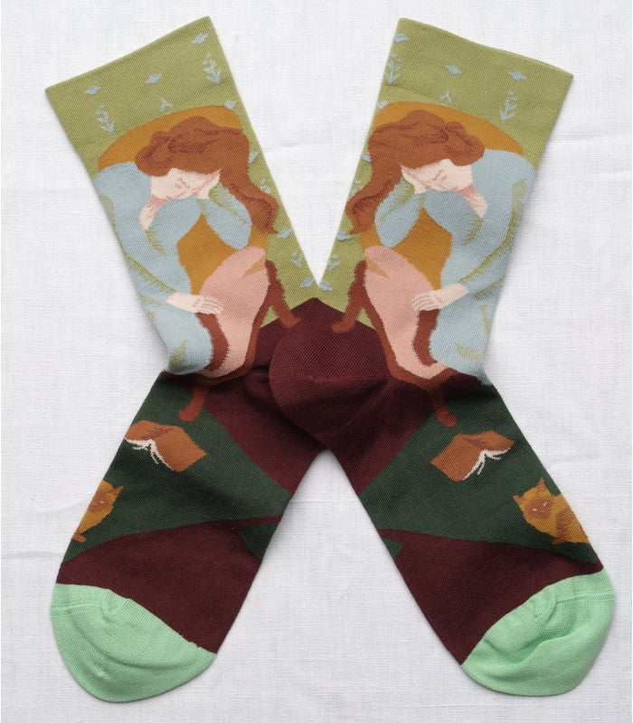 Calcetines moss green nap bonne maison 1