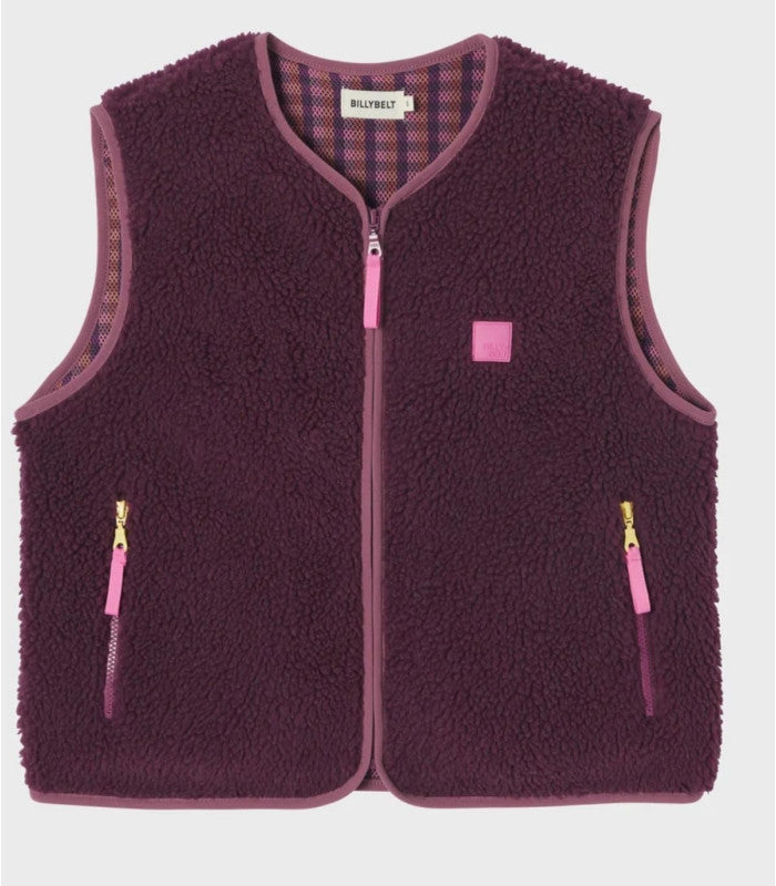 Chaleco sherpa billy belt plum 1