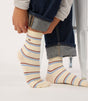 Calcetines mujer billy belt striped beige 1