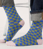Calcetines mujer billy belt checked blue and green 1