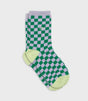 Calcetines mujer billy belt checked purple and green 1