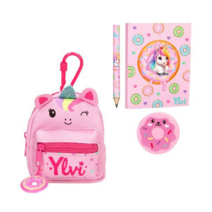 Mini mochila unicornio con set de escritura ylvi 2