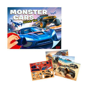 Diversion con pegatinas monster cars 1