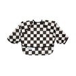 Babero impermeable c/mangas cuadros negro t-l tiny twinkle 1