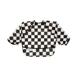 Babero impermeable c/mangas cuadros negro t-l tiny twinkle 1