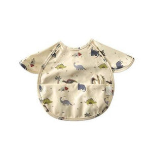 Babero rabbit pu dino beige mamimuac 1