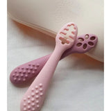Primeros cubiertos silicona rosa-malva chewies&more 1