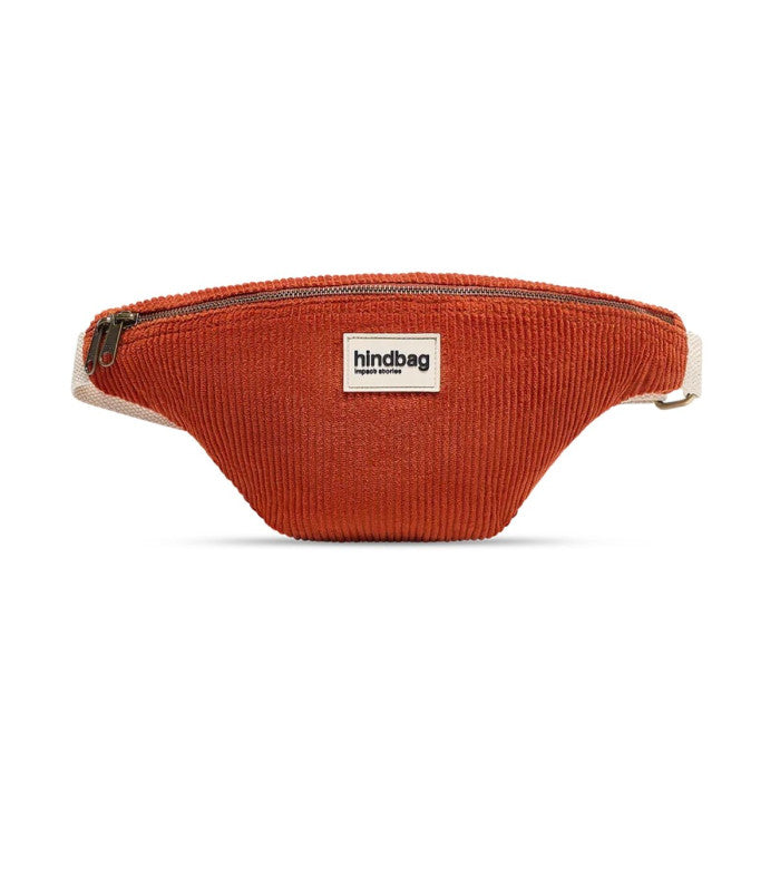 Riñonera olivia velours brique hindbag 1