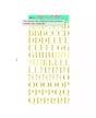 Chipboard THE BLOOMSBURY Alfabeto Capital Foil Vintage Odyssey 1