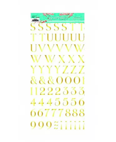 Chipboard THE BLOOMSBURY Alfabeto Capital Foil Vintage Odyssey 2