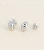Pendientes ovalados abombados plateado bohm paris 1