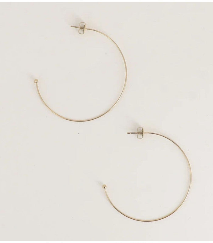 Aros finos 5 cm dorado bohm paris 1