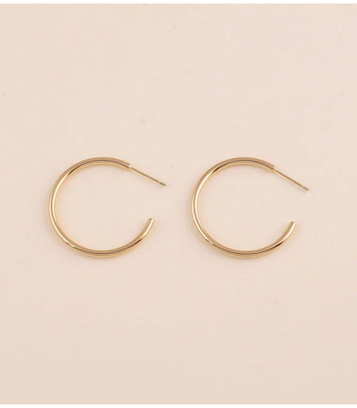 Aros clasicos 3 cm dorado bohm paris 1