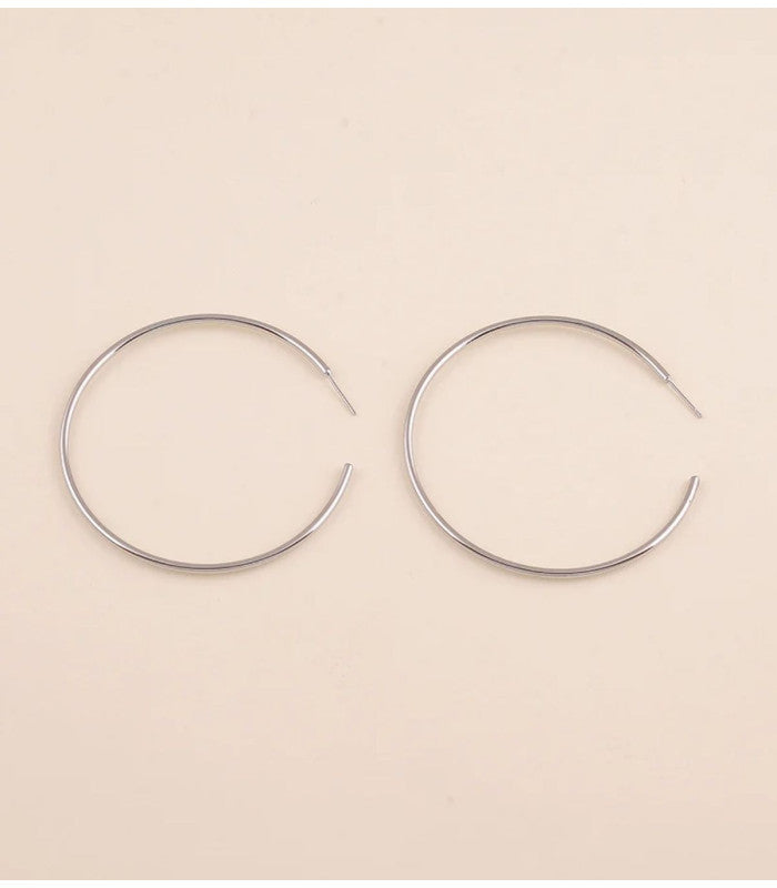 Aros clasicos 6 cm plateado bohm paris 1