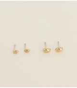 Pack 2 pares pendientes ovalados dorado bohm paris 2