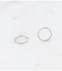 Mini aros finos 12,5 mm plateado bohm paris 1